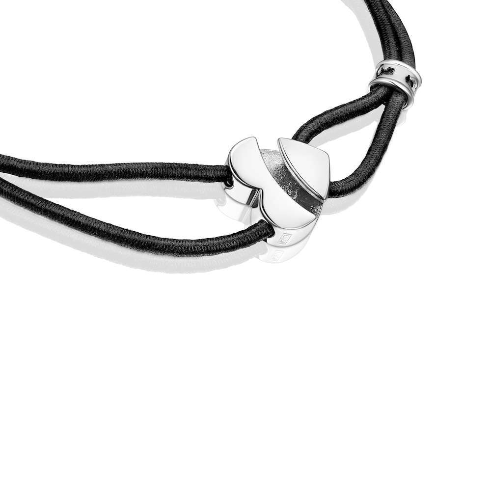 Pulsera elástica negra con corazón de plata Sweet Dolls Pulsera elástica negra con corazón de plata Sweet Dolls