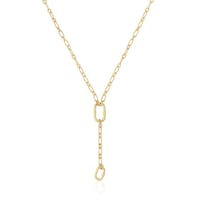 Medium 18kt gold plating over silver Necklace with pendant detail and ring Hold Oval