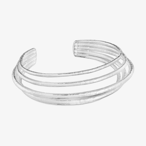 Pulseira escrava em prata Duna