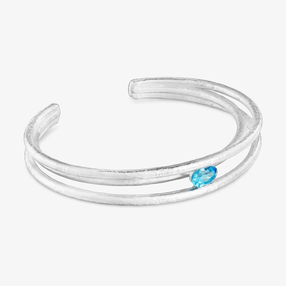 Silver and topaz Bangle Duna