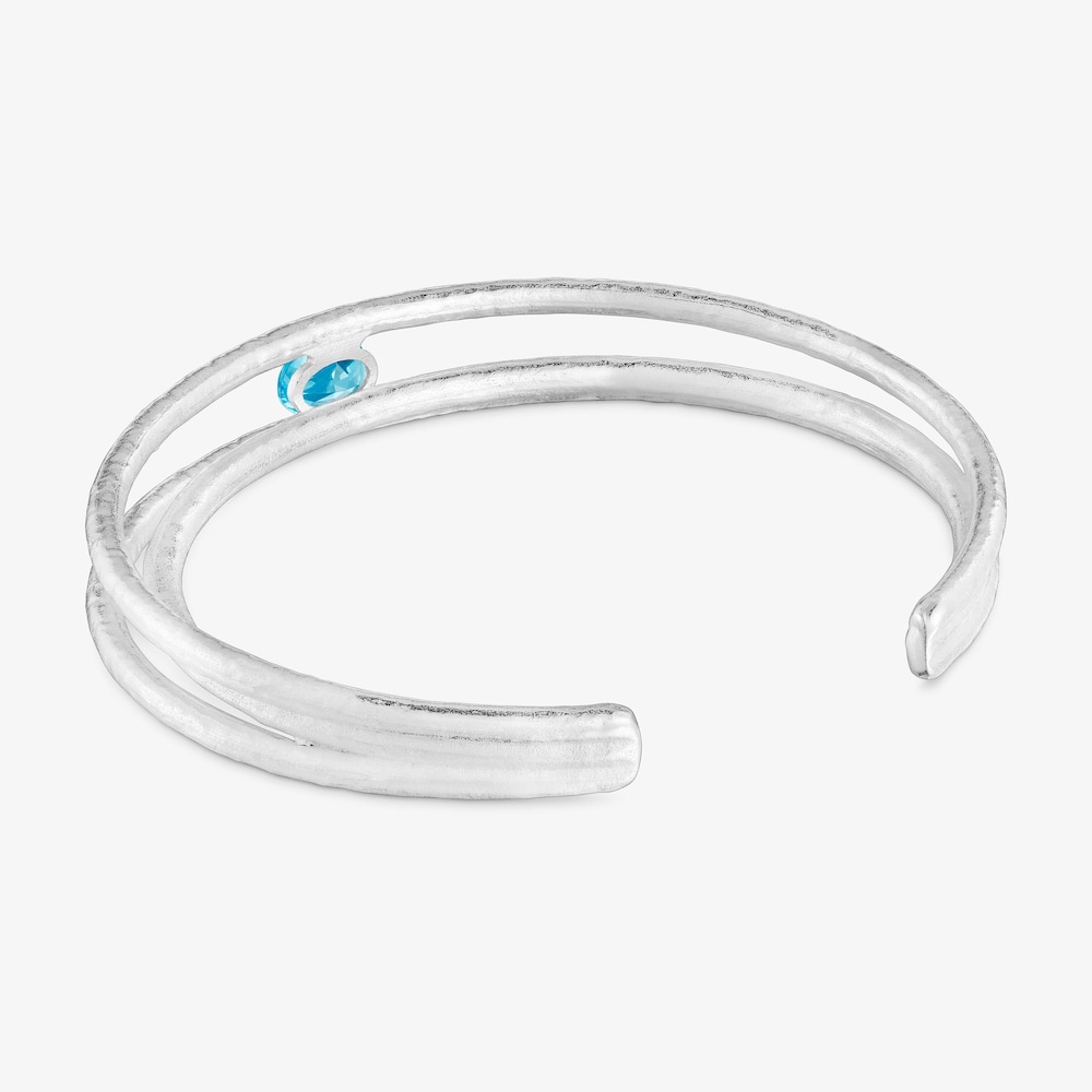 Silver and topaz Bangle Duna