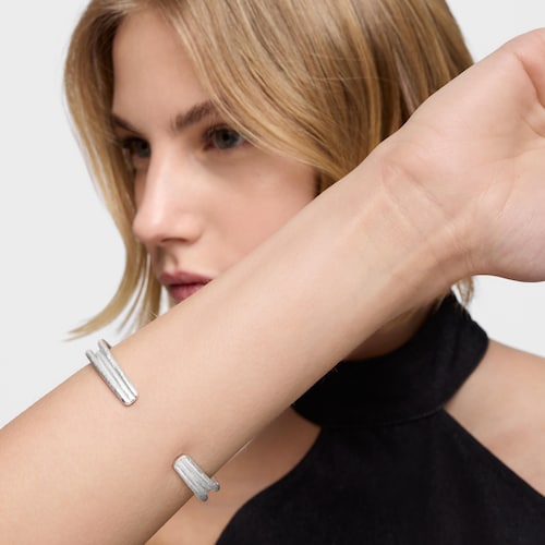 Pulsera esclava de plata y topacio Duna
