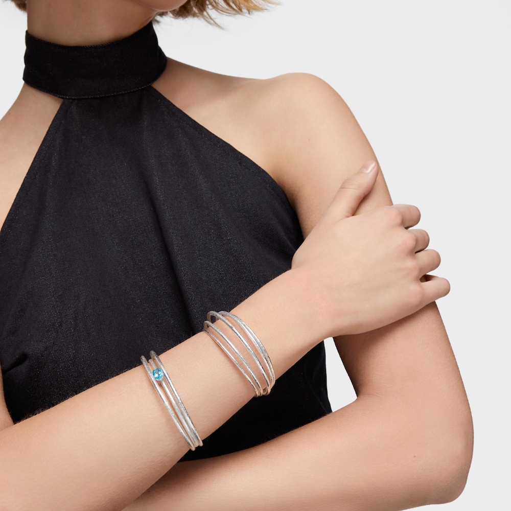 Silver and topaz Bangle Duna