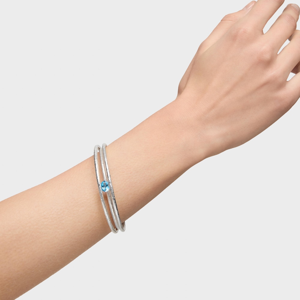 Silver and topaz Bangle Duna