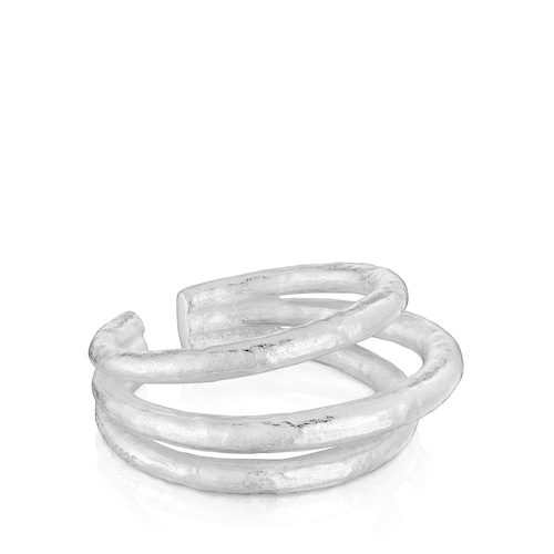 Anillo abierto de plata Duna