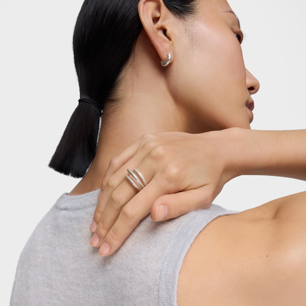 Silver open Ring Duna