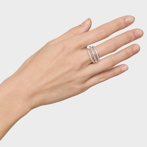 Anillo abierto de plata Duna