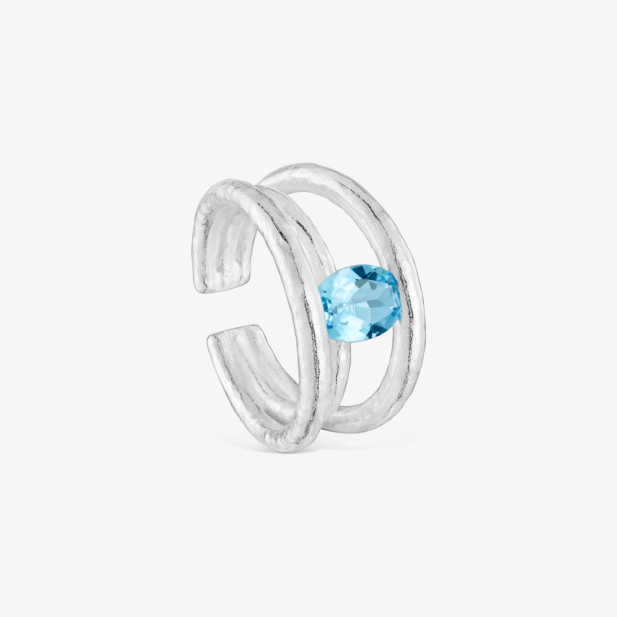 Tous - Anillo Abierto De Plata Y Topacio Duna Talla 11