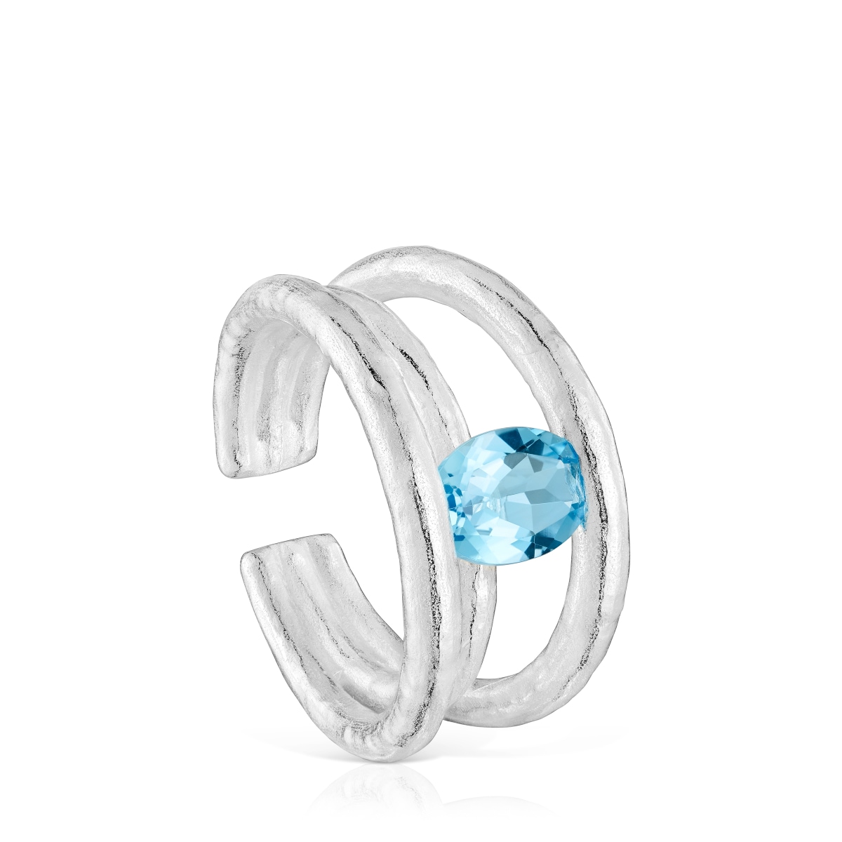 Tous - Anillo Abierto De Plata Y Topacio Duna Talla 11