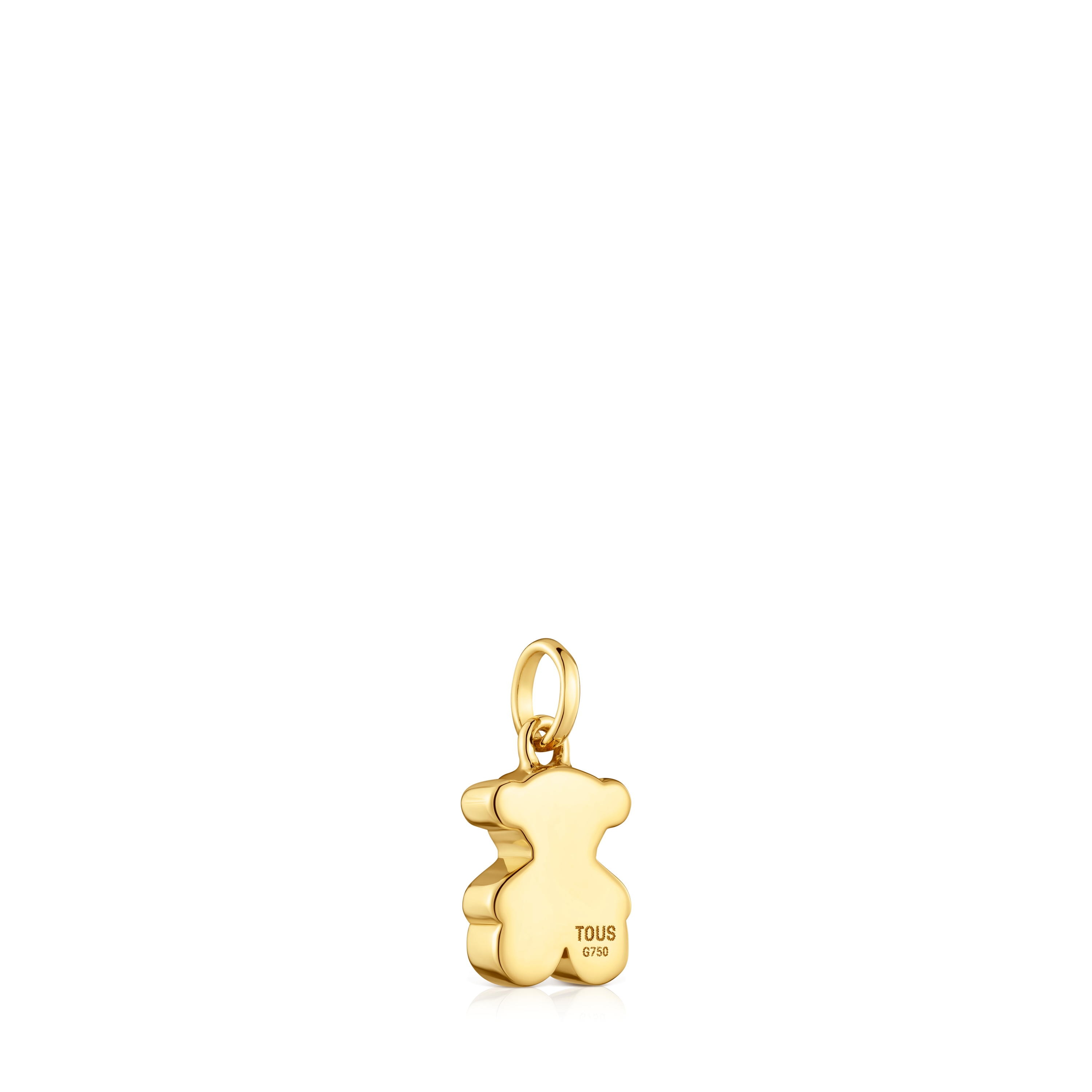 Small 10 mm gold bear pendant Sweet Dolls