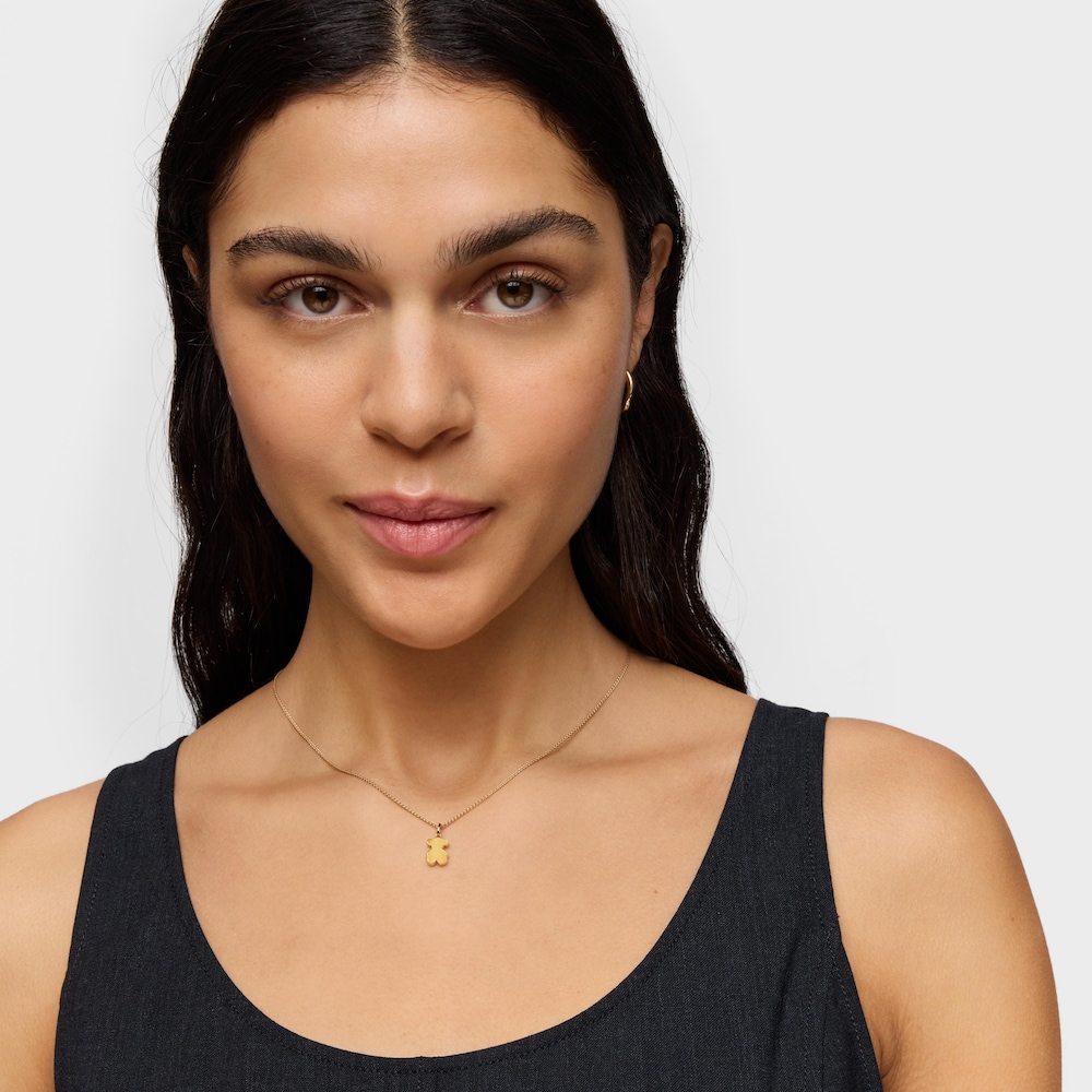 Mały złoty wisiorek z misiem 10 mm Sweet Dolls