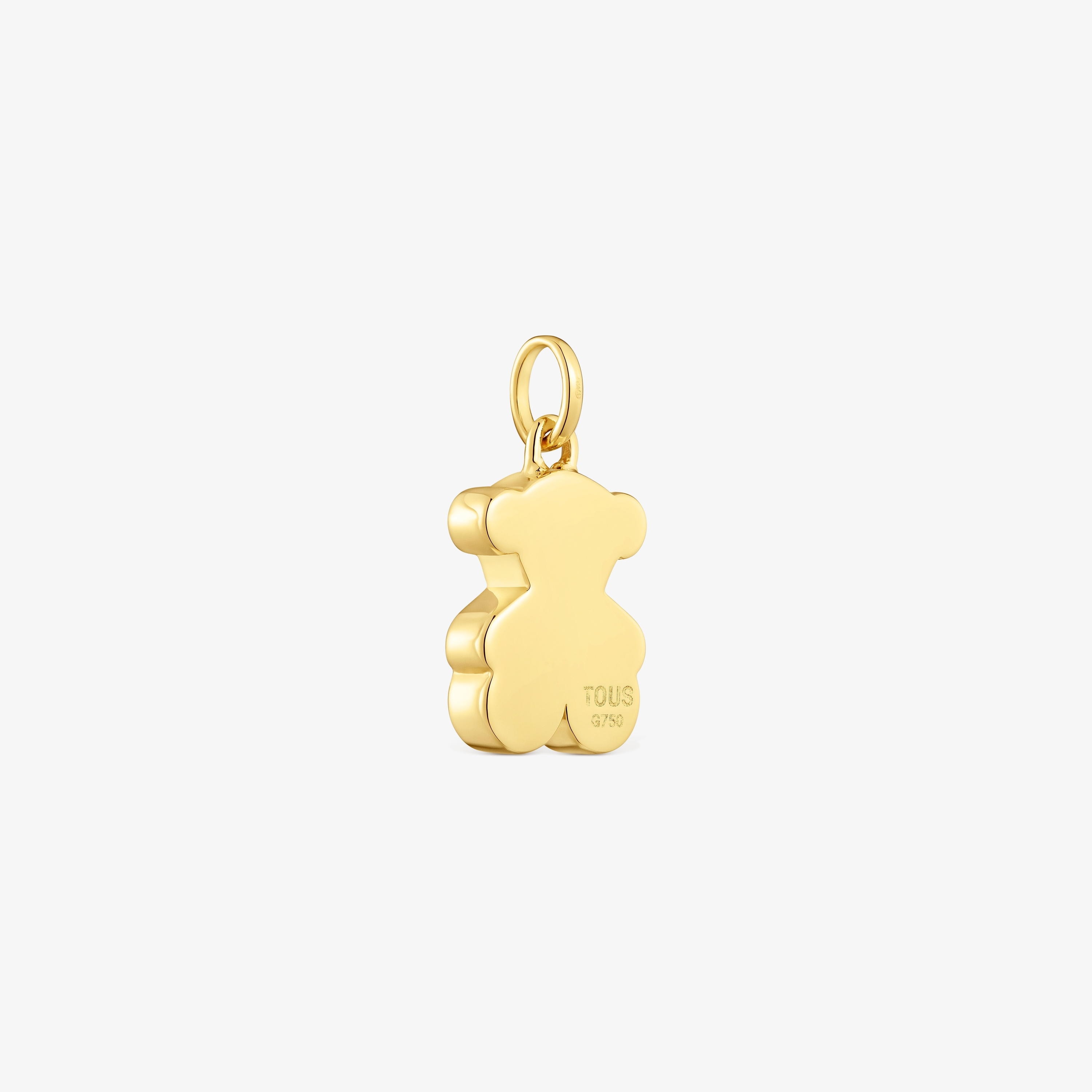 Medium mm 18K solid gold bear pendant Sweet Dolls