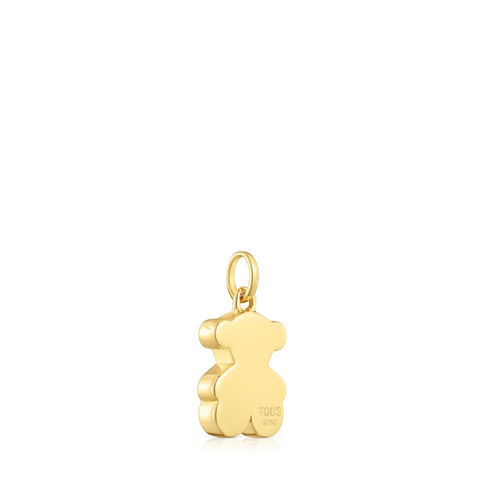 Medium 12 mm gold bear pendant Sweet Dolls image number 1