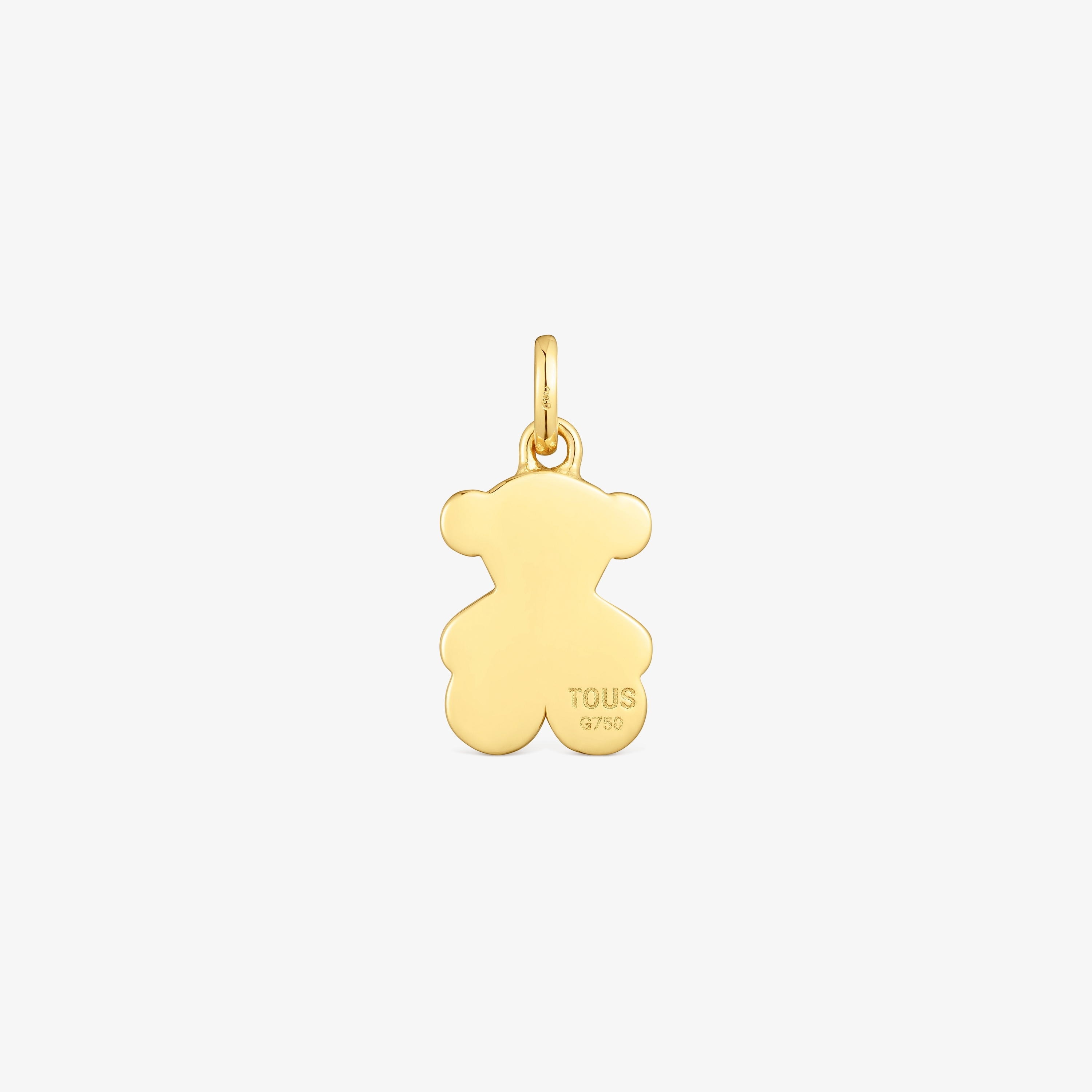Medium mm 18K solid gold bear pendant Sweet Dolls