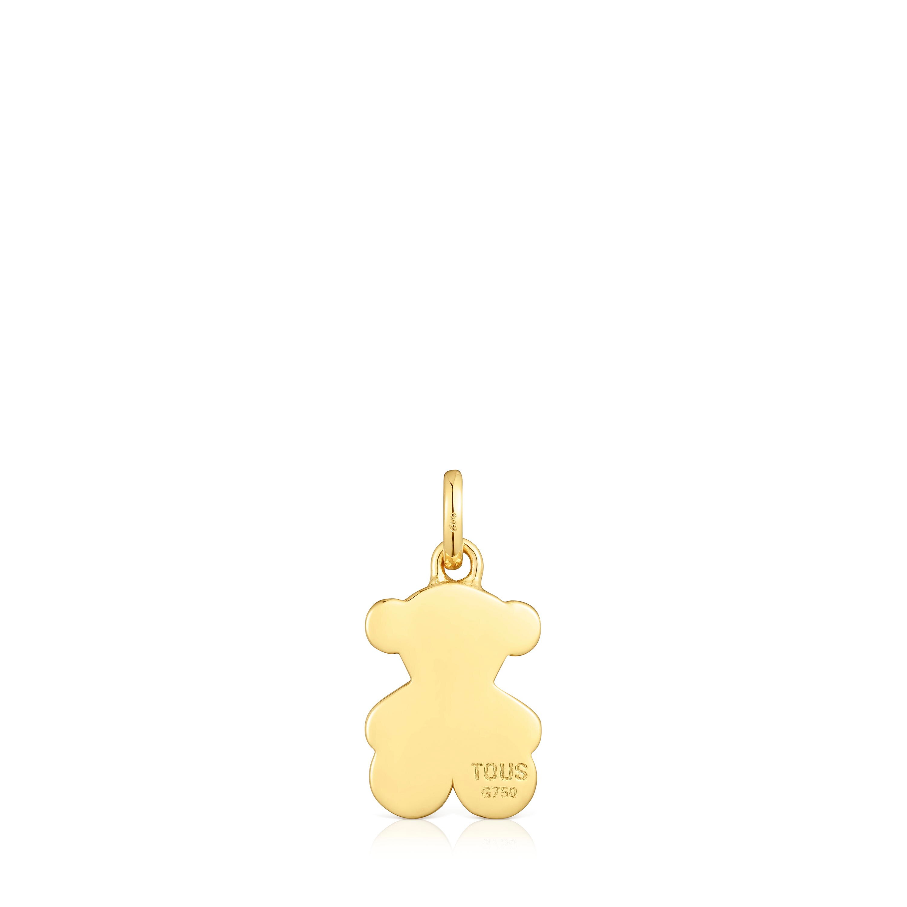 Medium 12 mm gold bear pendant Sweet Dolls