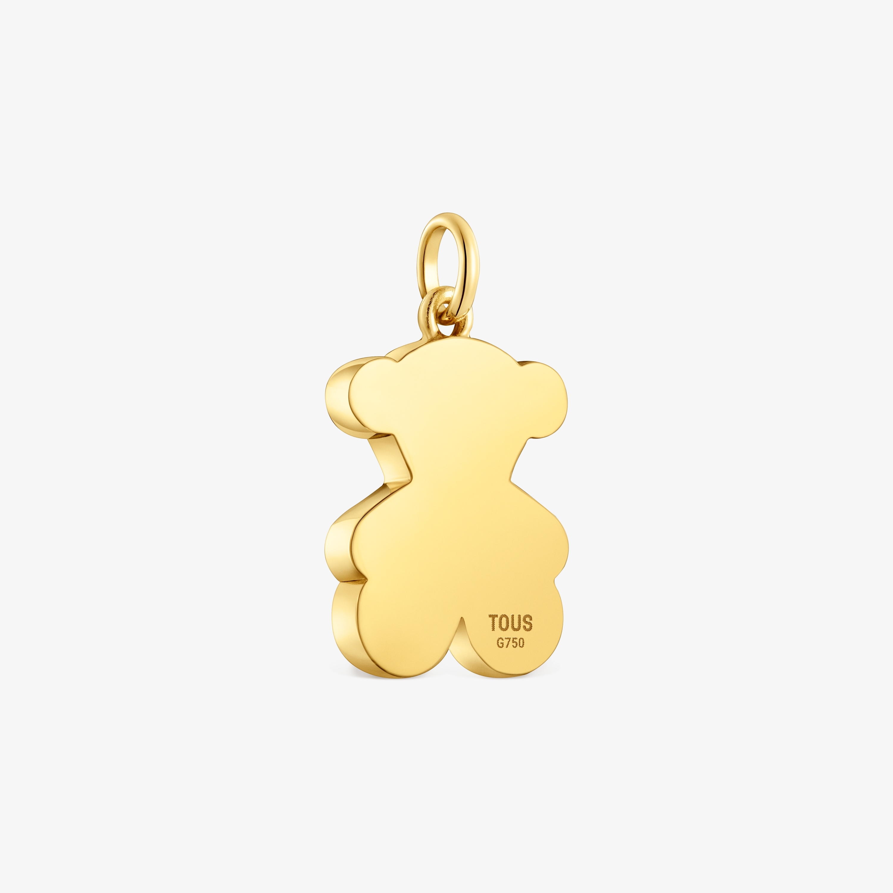 Medium 18 mm 18K solid gold bear pendant Sweet Dolls