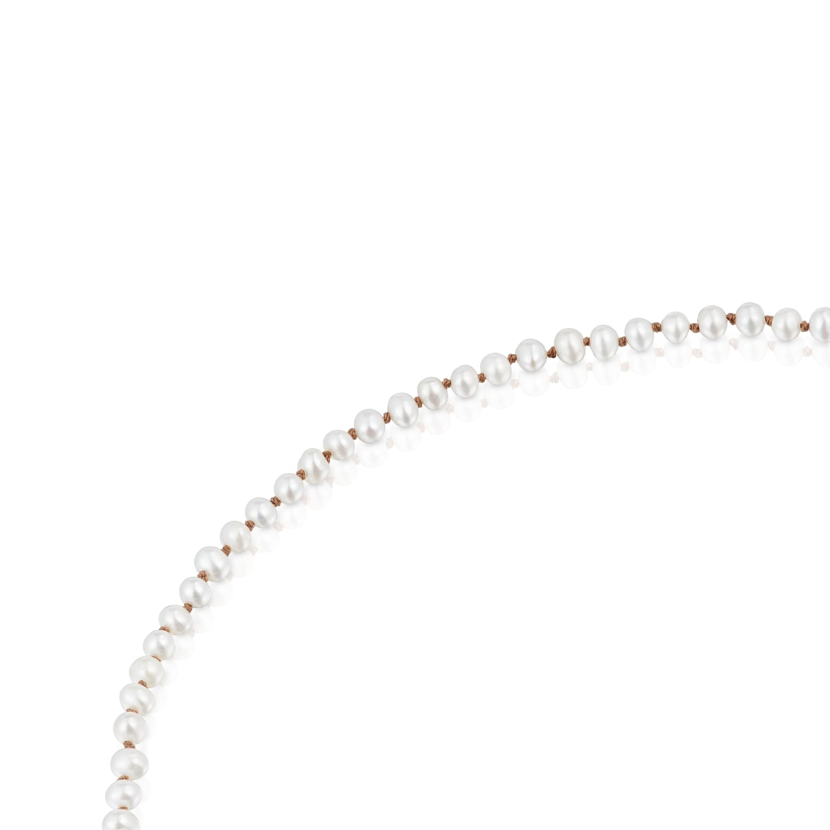 Short gold Necklace with cultured pearl and 10 mm bear motif Sweet Dolls