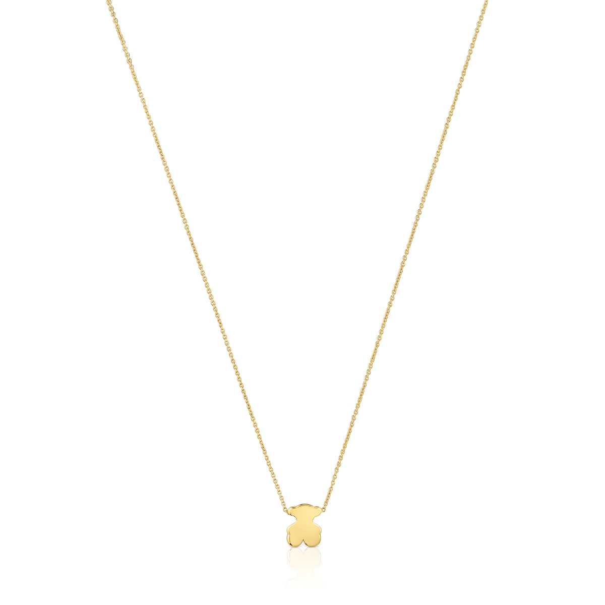 Short gold Necklace with 8 mm bear motif Sweet Dolls