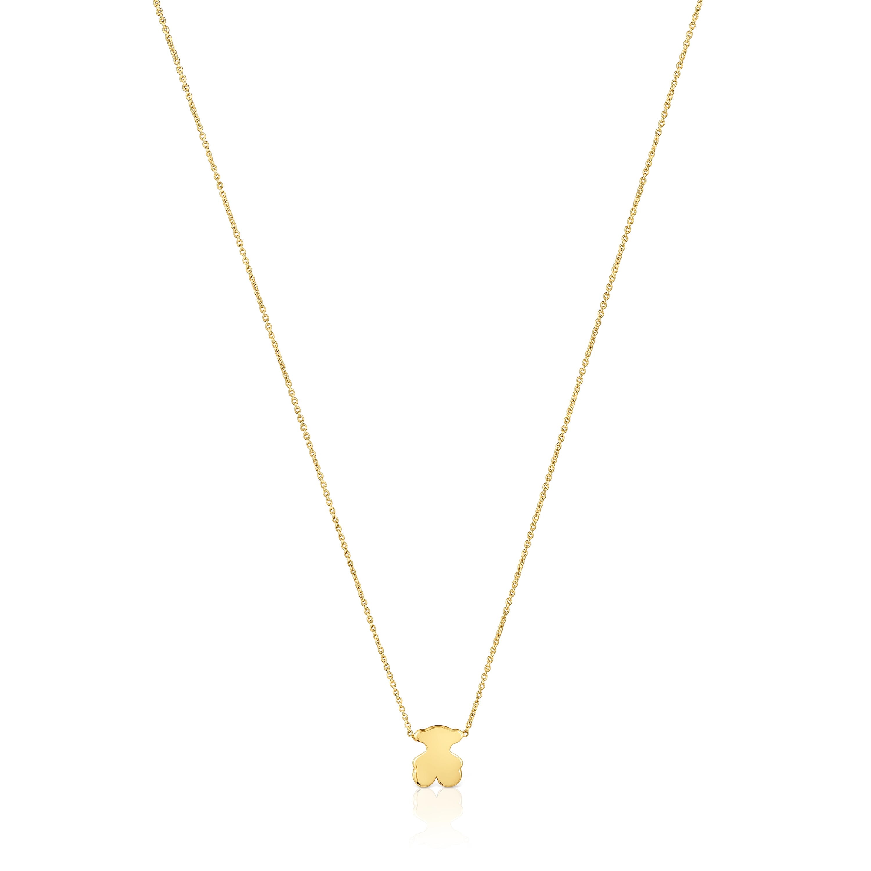 Collar corto de oro con motivo oso 8 mm Sweet Dolls