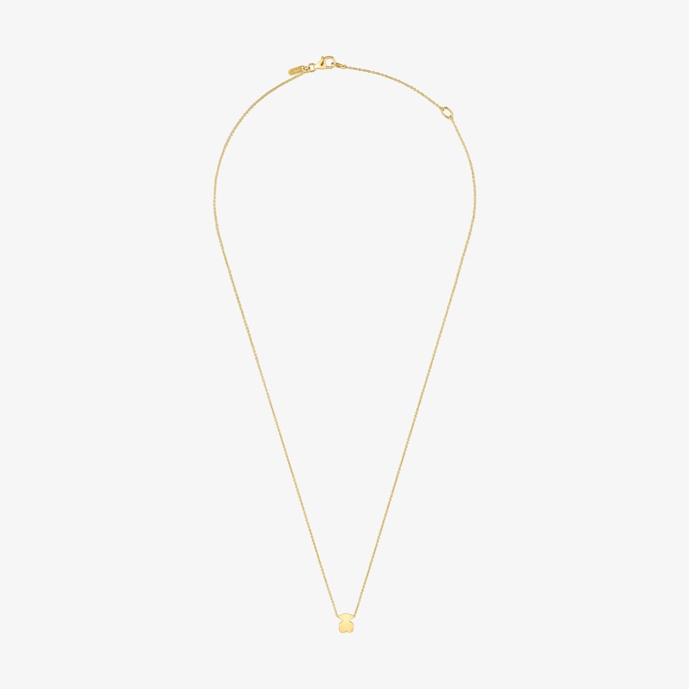 Kr&oacute;tki złoty naszyjnik z motywem misia 6 mm Sweet Dolls