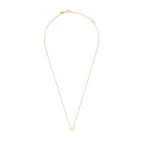 Short gold Necklace with 6 mm bear motif Sweet Dolls