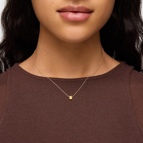 Short gold Necklace with 6 mm bear motif Sweet Dolls