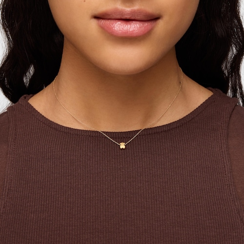 Short gold Necklace with 6 mm bear motif Sweet Dolls
