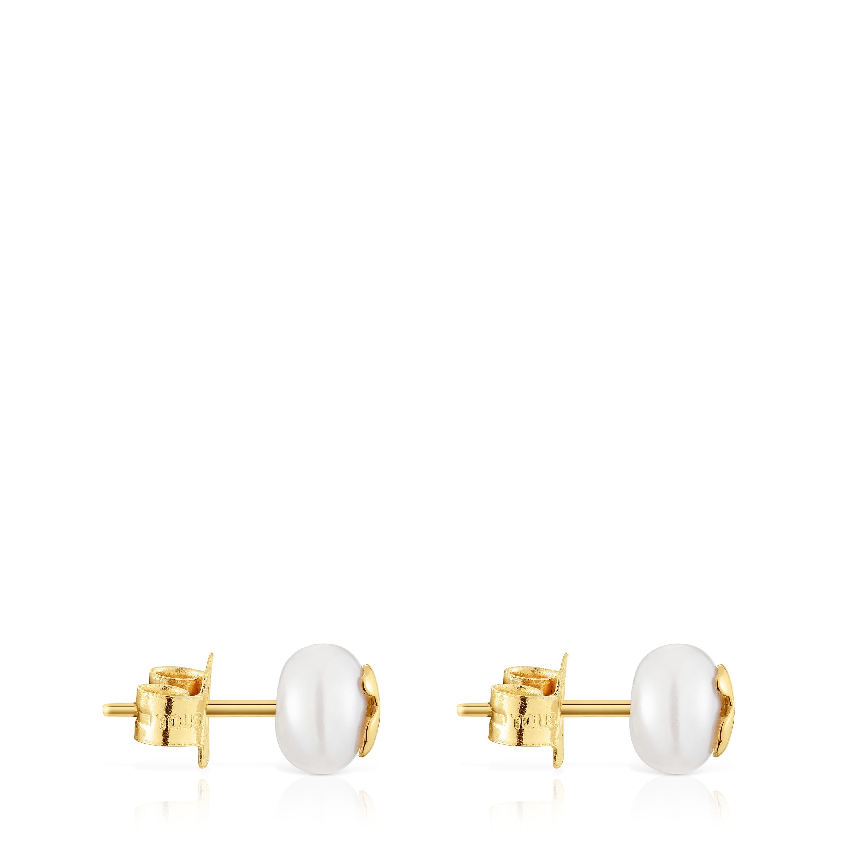 Gold Earrings with cultured pearl Sweet Dolls