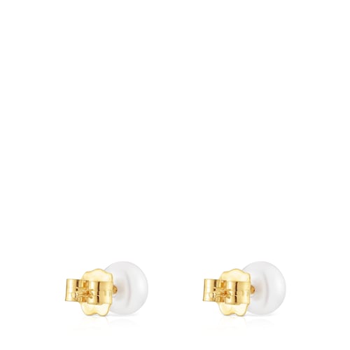 Gold Earrings with cultured pearl Sweet Dolls