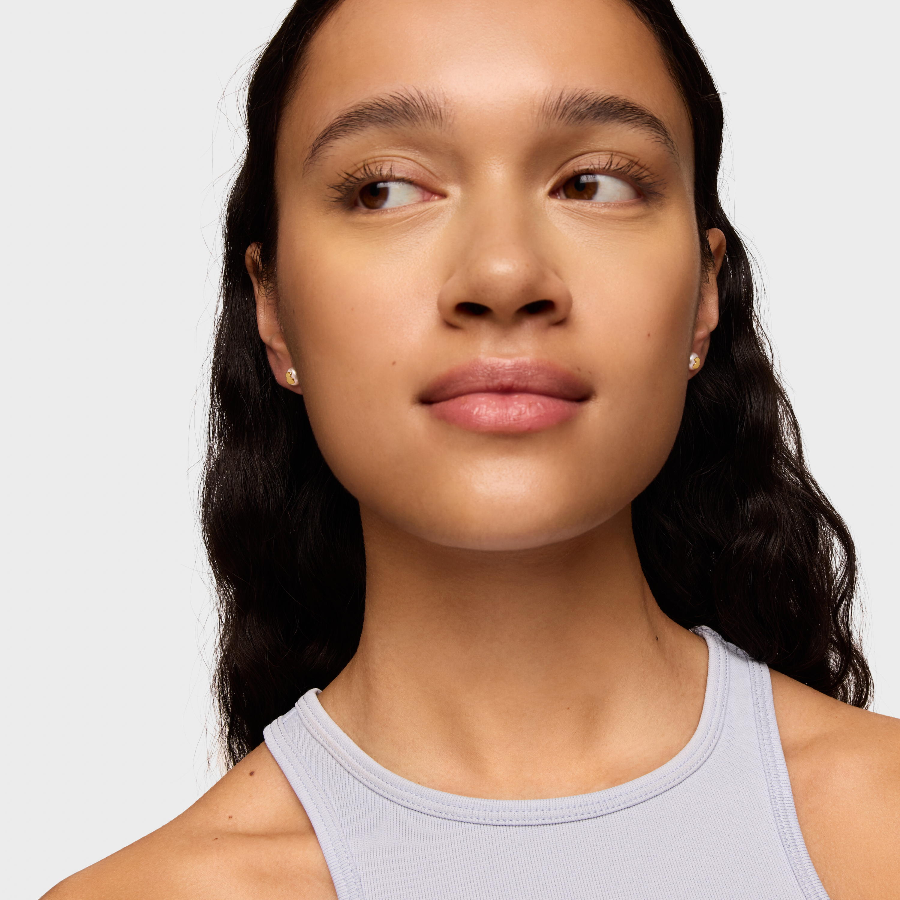 18K solid gold Earrings with cultured pearl Sweet Dolls