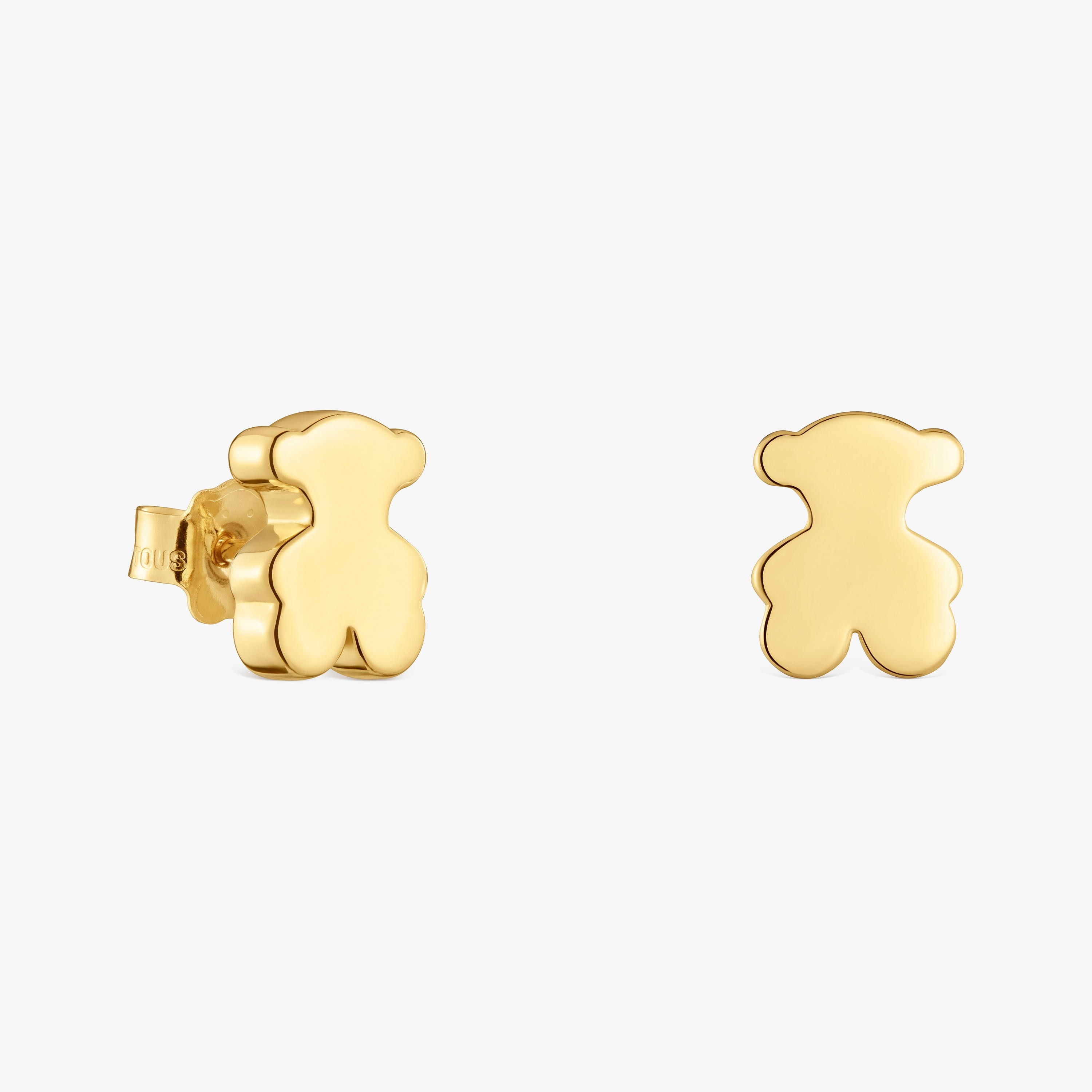 mm 18K solid gold bear Earrings Sweet Dolls