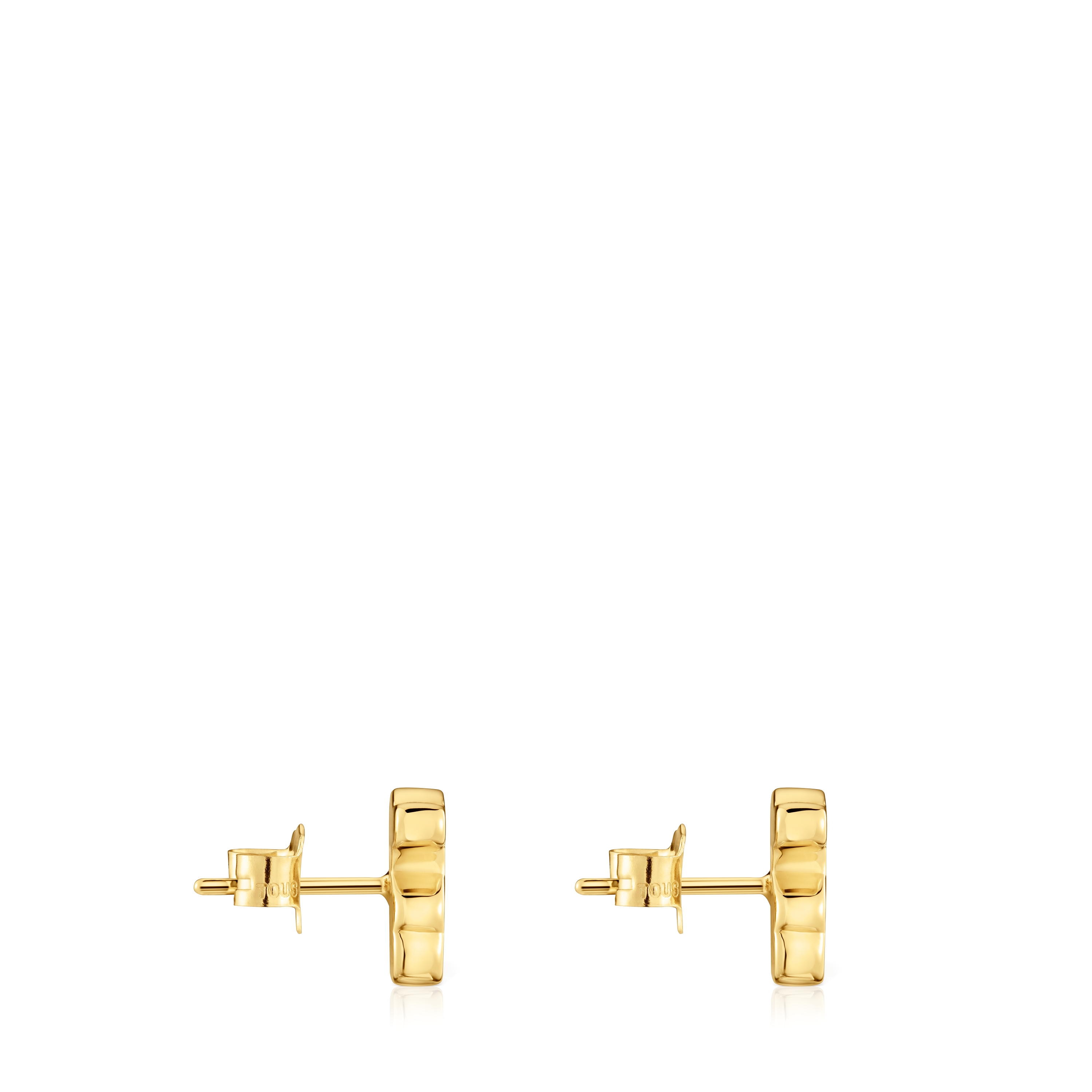 10 mm gold bear Earrings Sweet Dolls