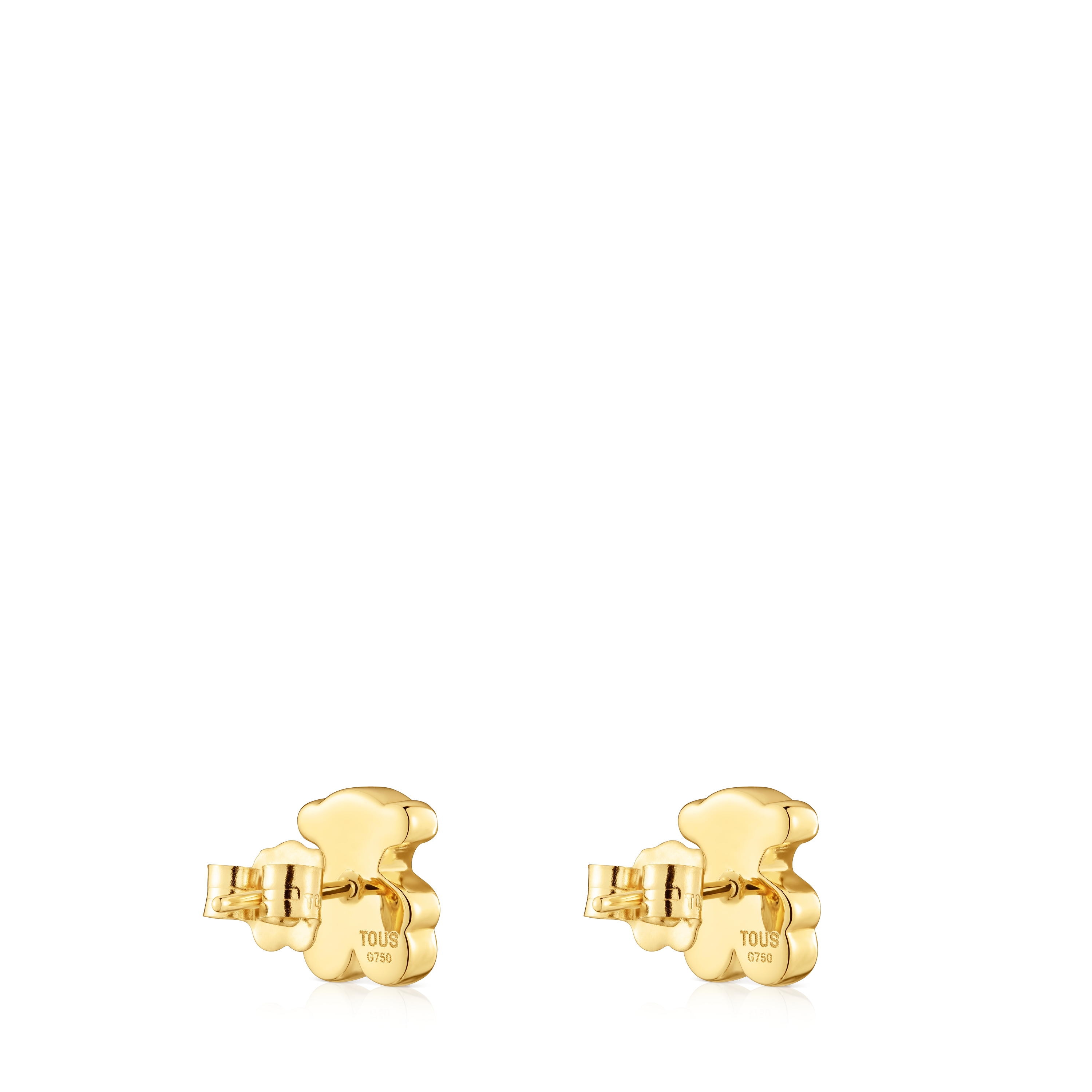 10 mm gold bear Earrings Sweet Dolls