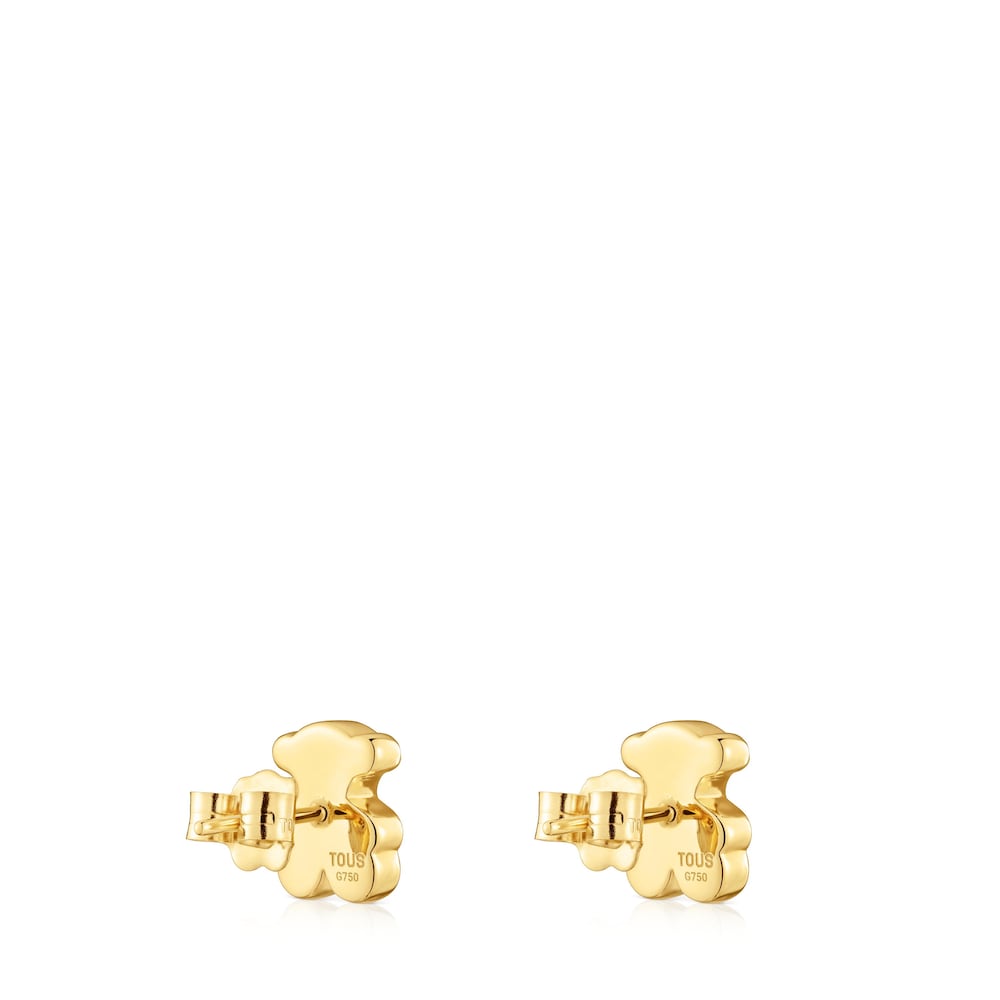 10 mm gold bear Earrings Sweet Dolls image number 2