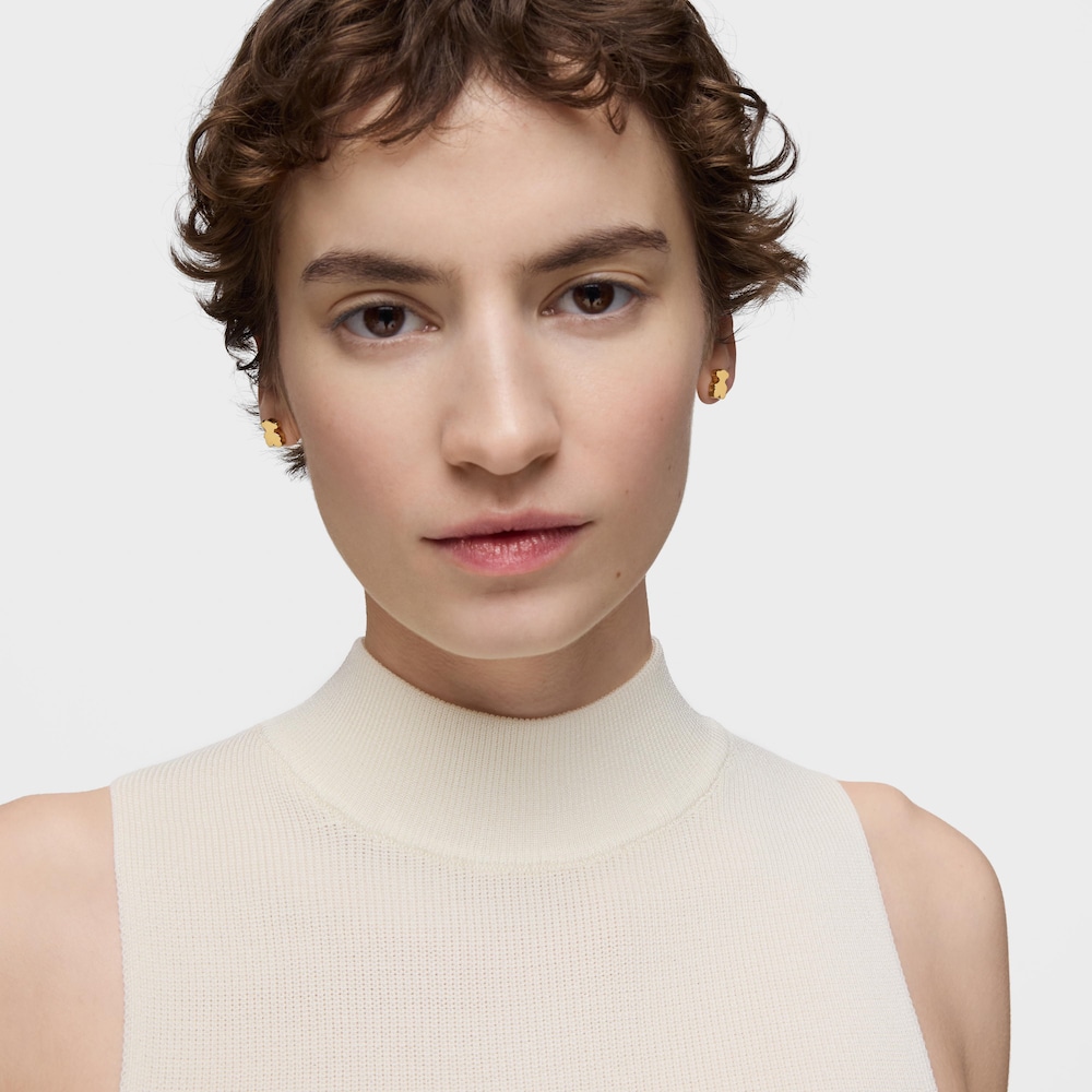 Złote kolczyki z misiem 10 mm Sweet Dolls