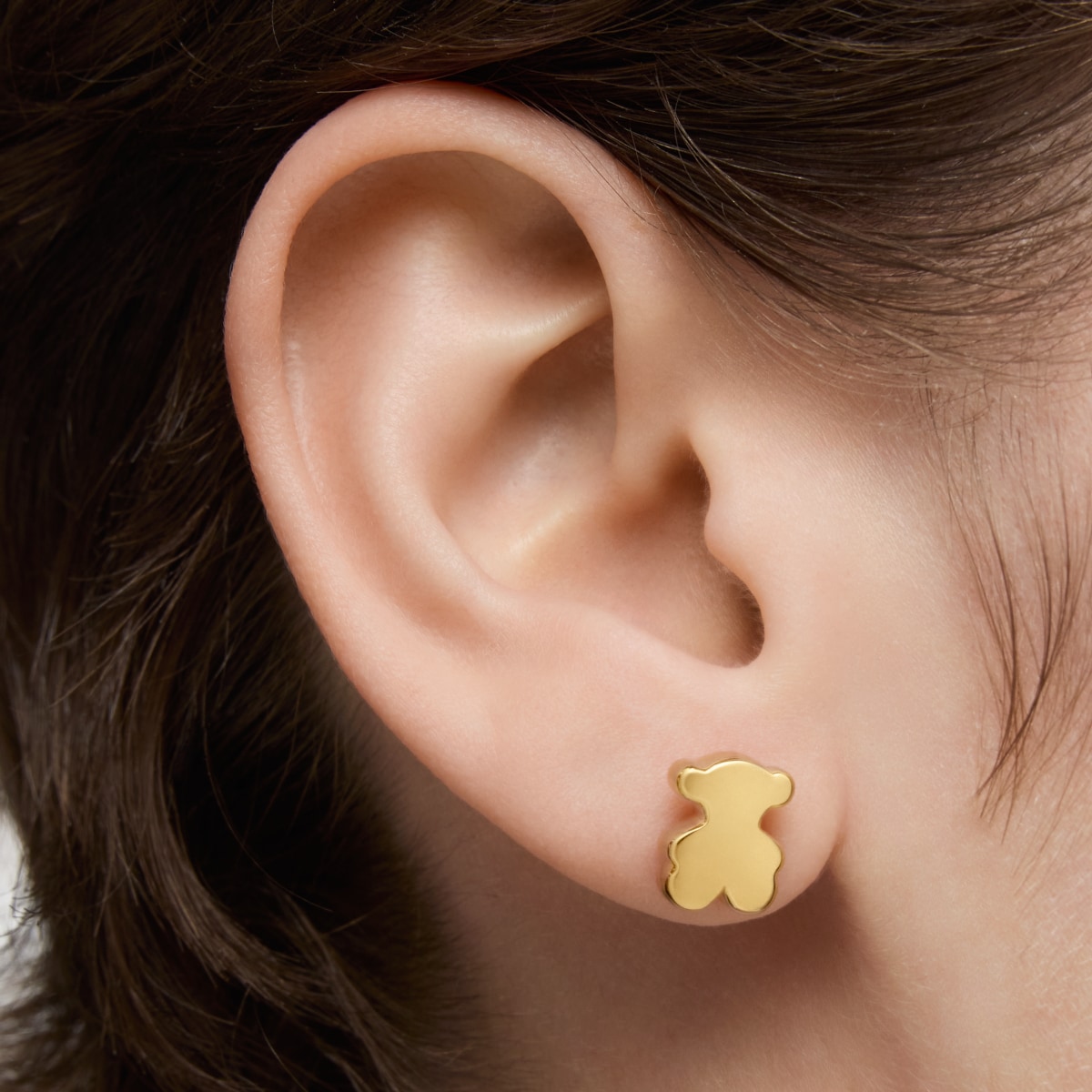 10 mm gold bear Earrings Sweet Dolls