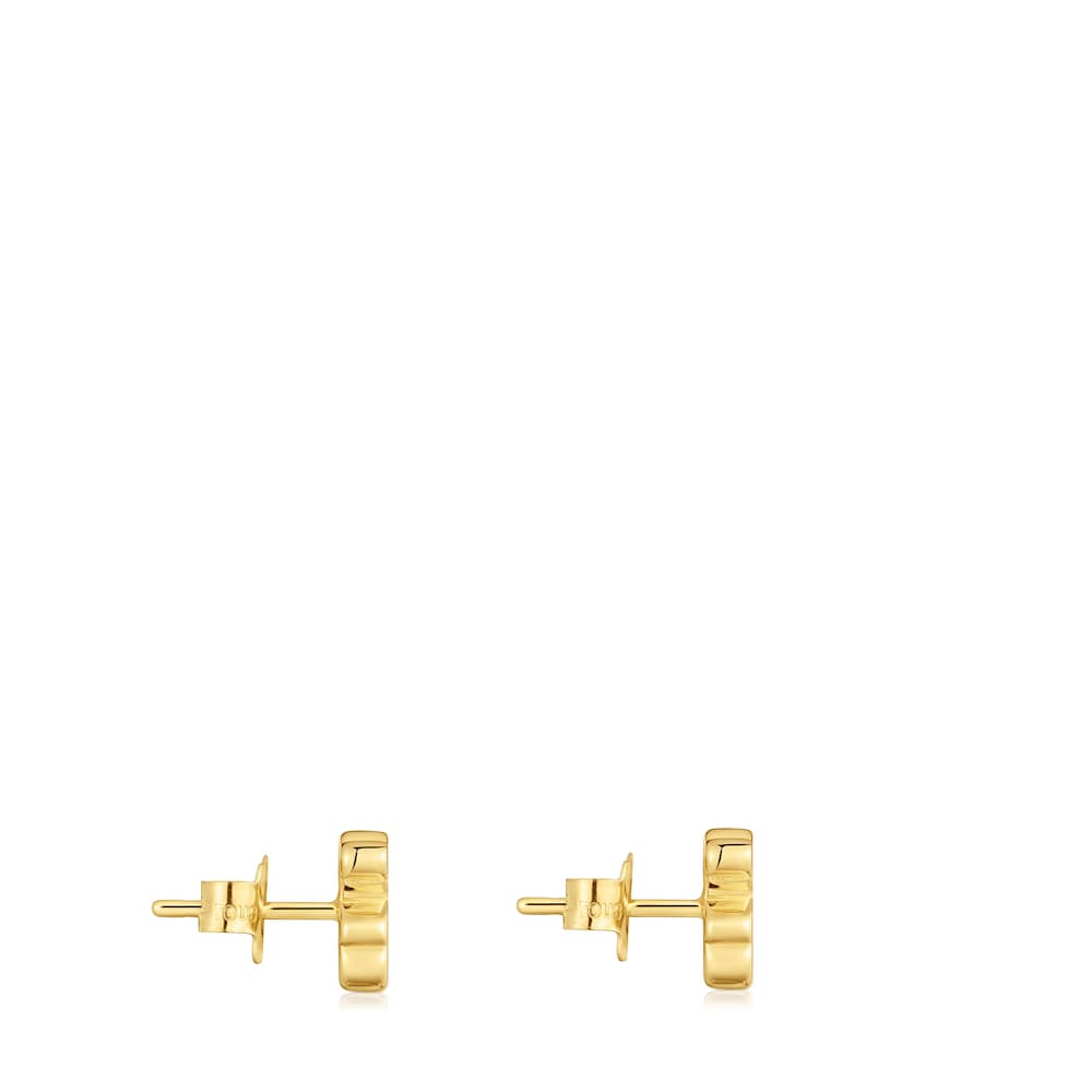 8 mm gold bear Earrings Sweet Dolls image number 1
