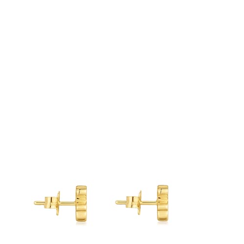 8 mm gold bear Earrings Sweet Dolls