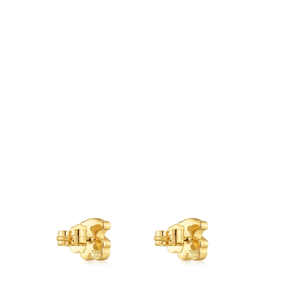 8 mm gold bear Earrings Sweet Dolls image number 2