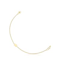 7 mm gold chain Bracelet with bear charm Sweet Dolls