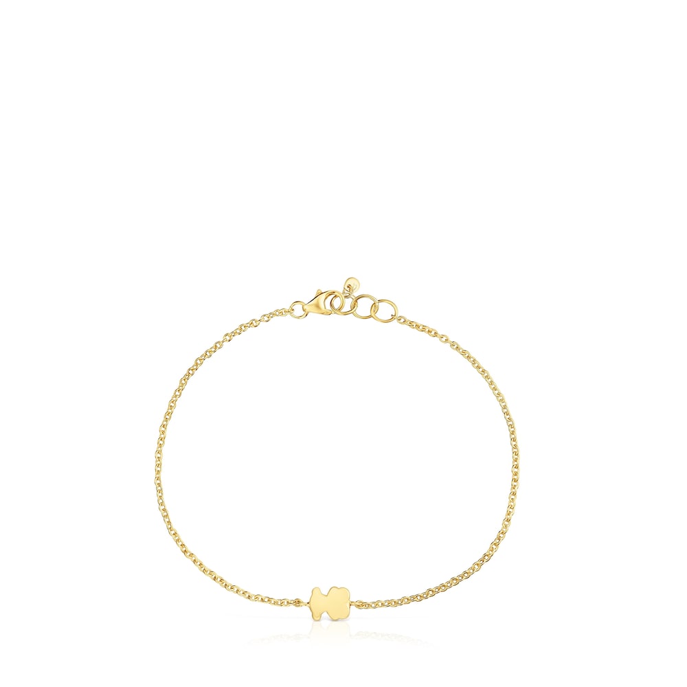 Pulsera cadena de oro con motivo oso 7 mm Sweet Dolls Pulsera cadena de oro con motivo oso 7 mm Sweet Dolls