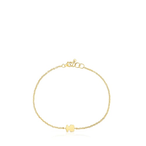 Pulsera cadena de oro con motivo oso 7 mm Sweet Dolls