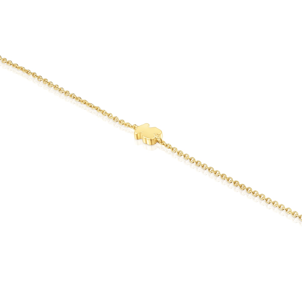 7 mm gold chain Bracelet with bear charm Sweet Dolls