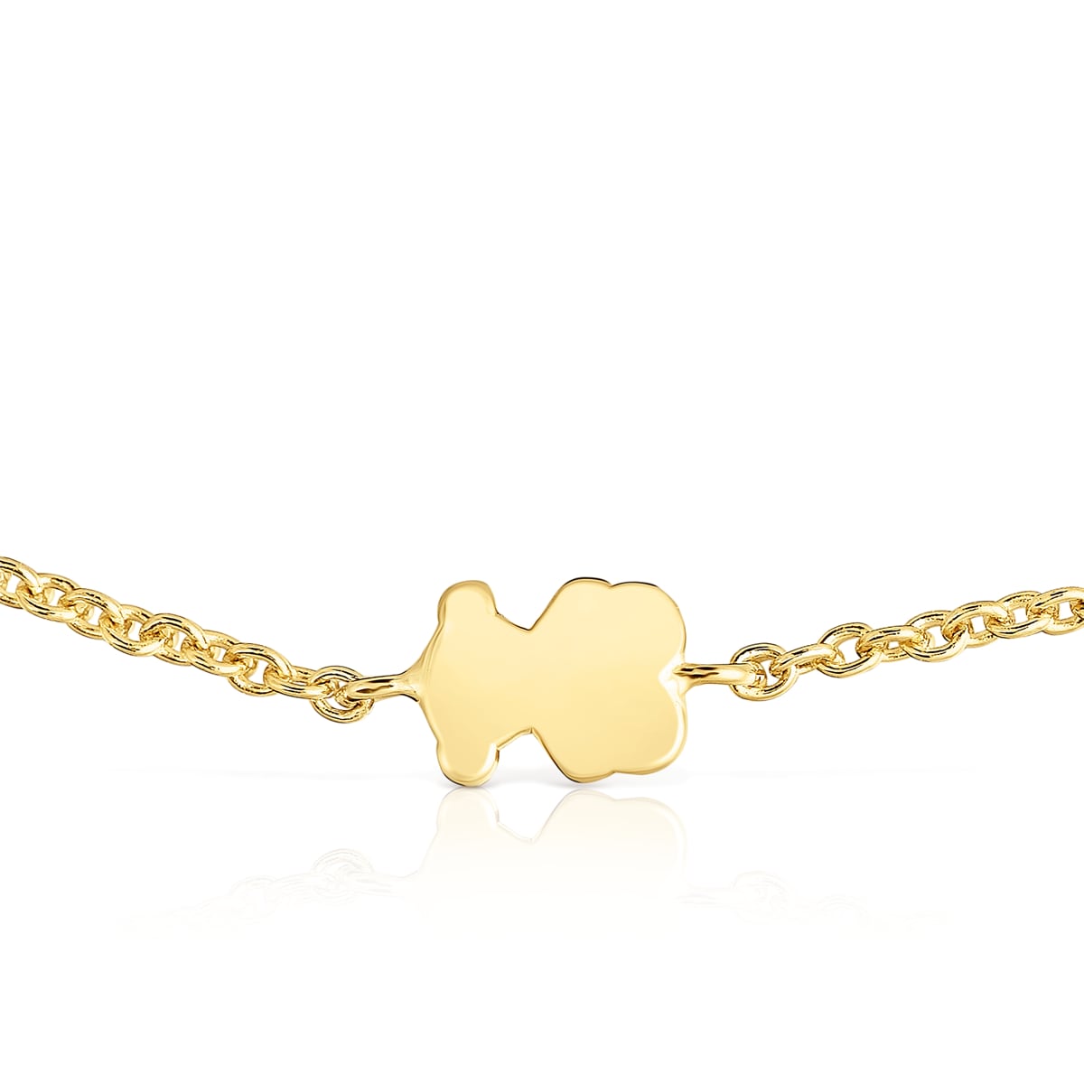 7 mm gold chain Bracelet with bear charm Sweet Dolls