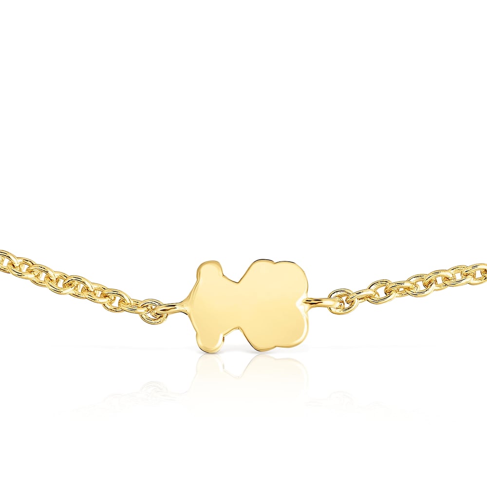 Pulsera cadena de oro con motivo oso 7 mm Sweet Dolls Pulsera cadena de oro con motivo oso 7 mm Sweet Dolls