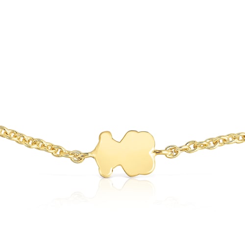 Pulsera cadena de oro con motivo oso 7 mm Sweet Dolls