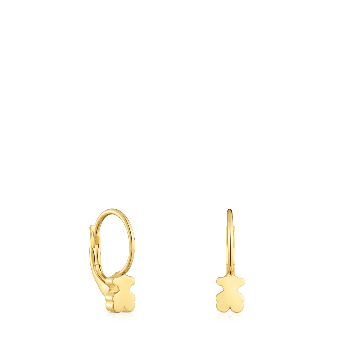 6mm gold bear-motif Hoop earrings Sweet Dolls