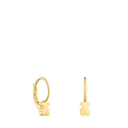 6mm gold bear-motif Hoop earrings Sweet Dolls