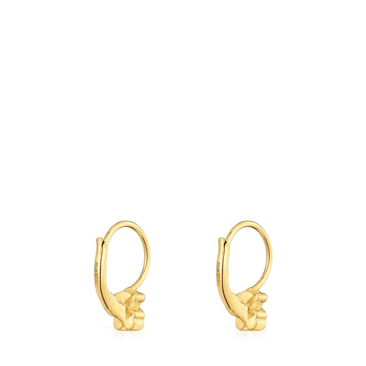 6mm gold bear-motif Hoop earrings Sweet Dolls