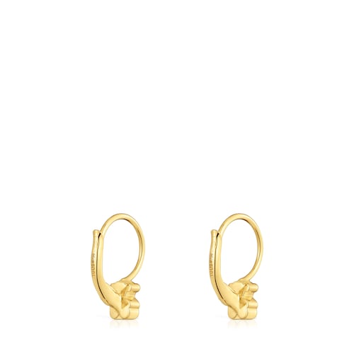 6mm gold bear-motif Hoop earrings Sweet Dolls